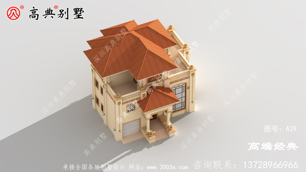 鄉(xiāng)村歐式三層別墅設(shè)計(jì)圖,父母住在里面天天樂(lè)呵呵